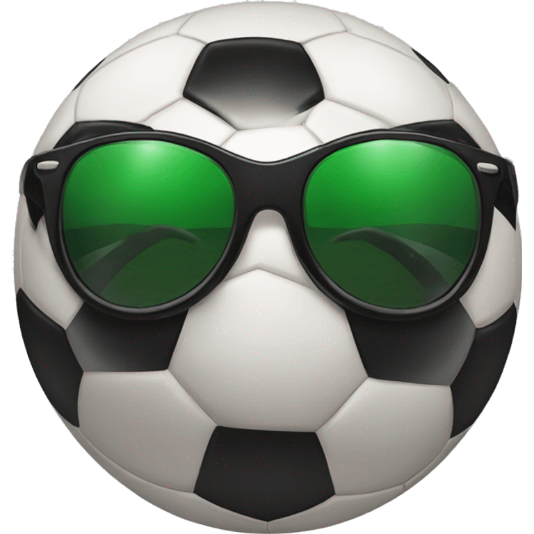 Soccer ball wearing sunglasses emoji