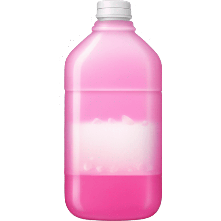 plastic bottle with crystaline pink liquid emoji