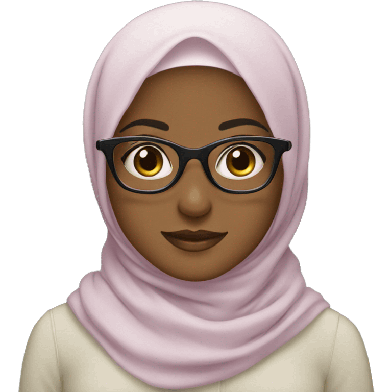 Hijabi girl wearing glassess emoji