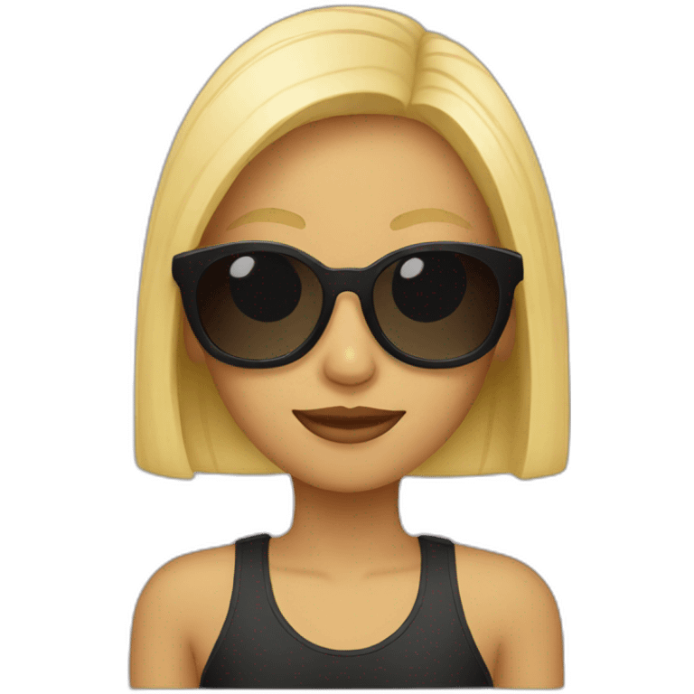 Blonde sunglasses  emoji