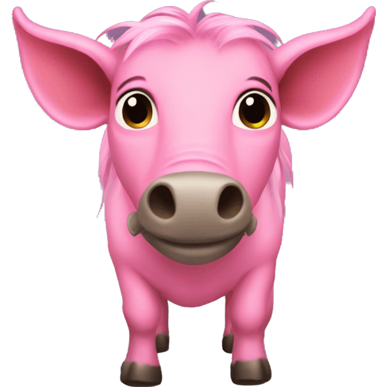 Pink warthog emoji