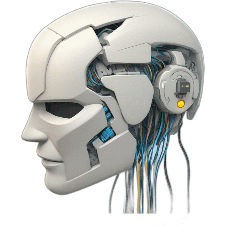 friendly transformers style AI brain wires circuit emoji