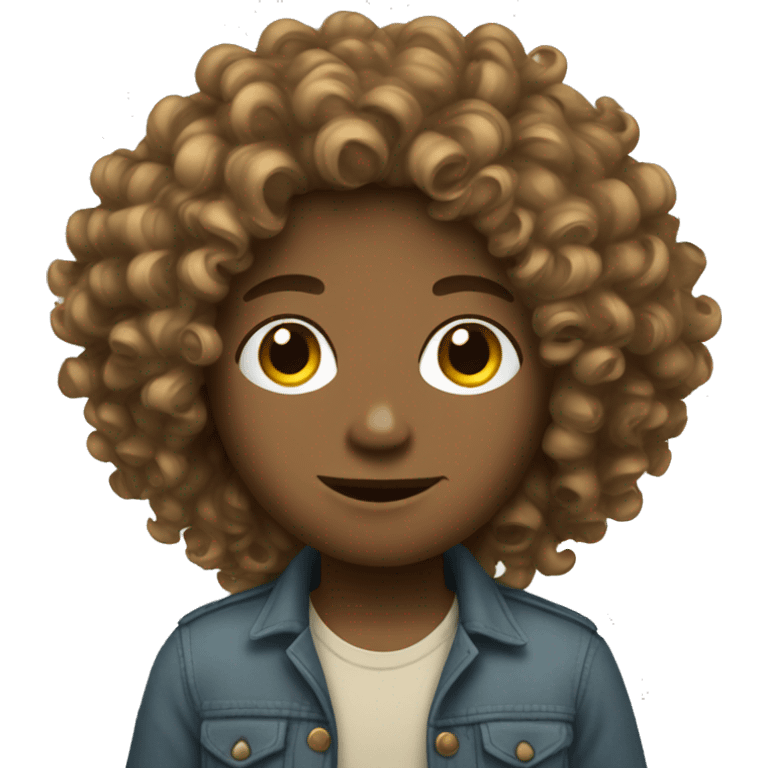 hippie light-brown curly  emoji