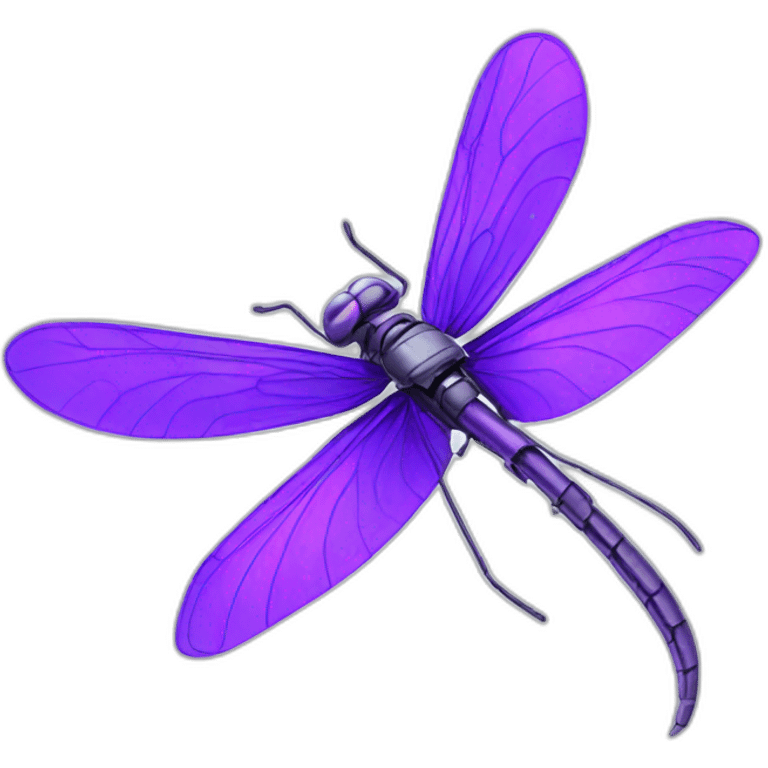 purple robotic dragonfly emoji