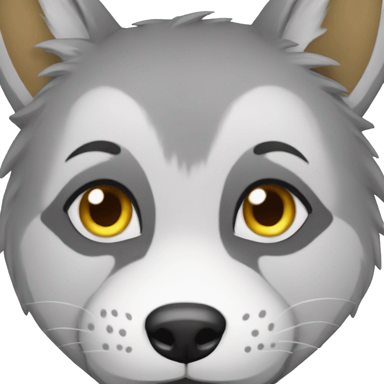 Face gentil loup smile emoji