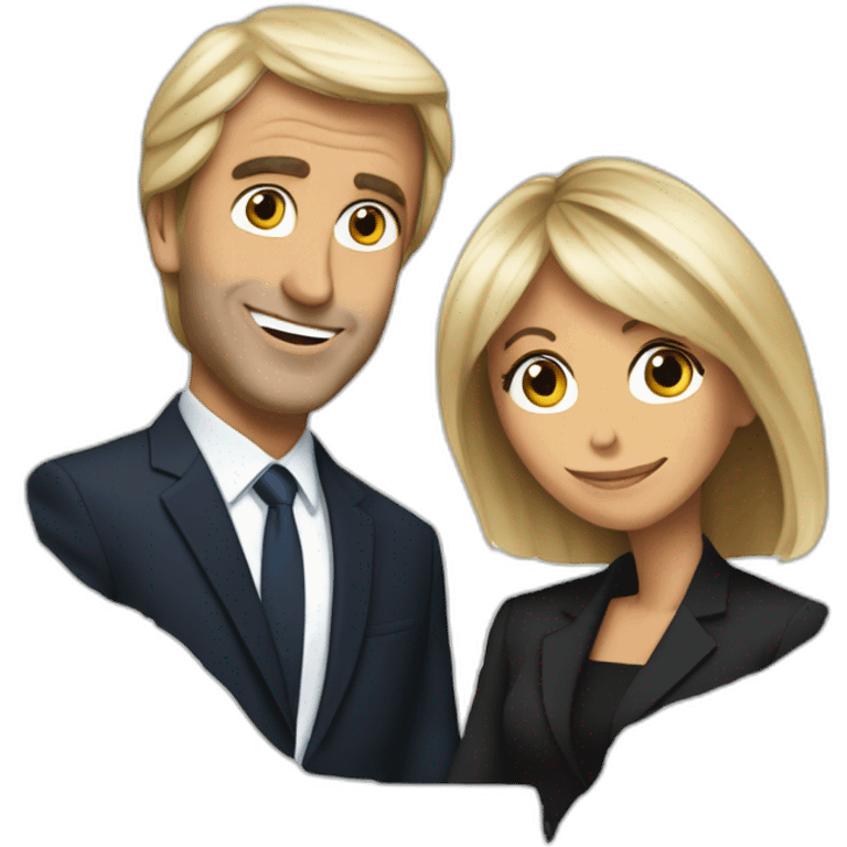 Emmanuel et Brigitte Macron emoji