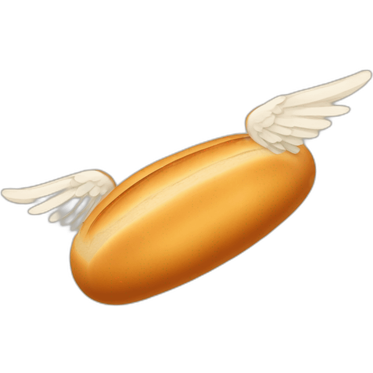 Bread flying with wings emoji