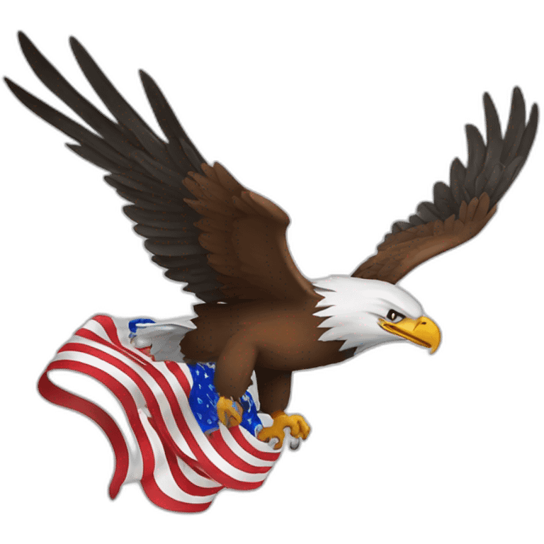 Patriotic Eagle flying emoji