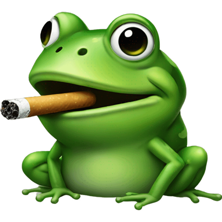 frog smoking emoji