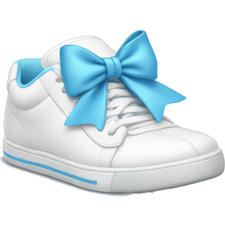 White sneakers with light blue bows emoji