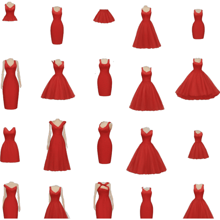 a red dress  emoji