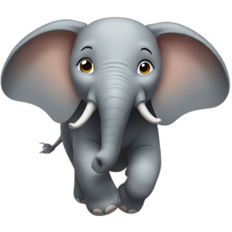 Flying elephant emoji