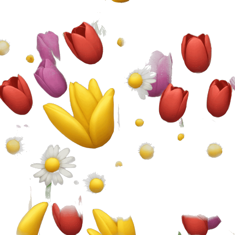 A bouquet with tulips and daisies emoji