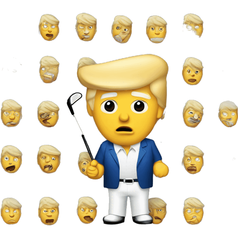 Donald trump playing golf emoji