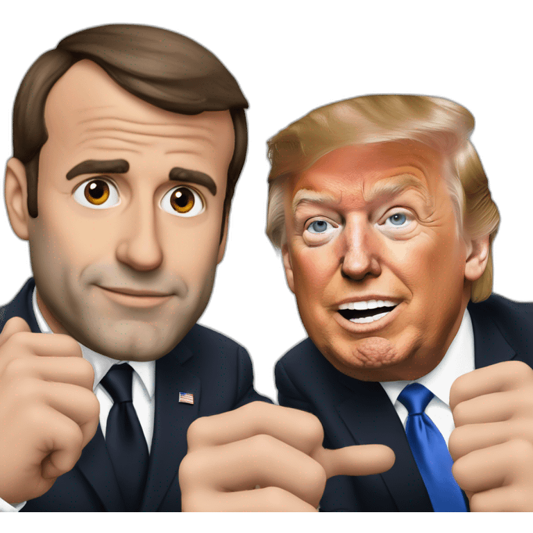 Macron and trump emoji