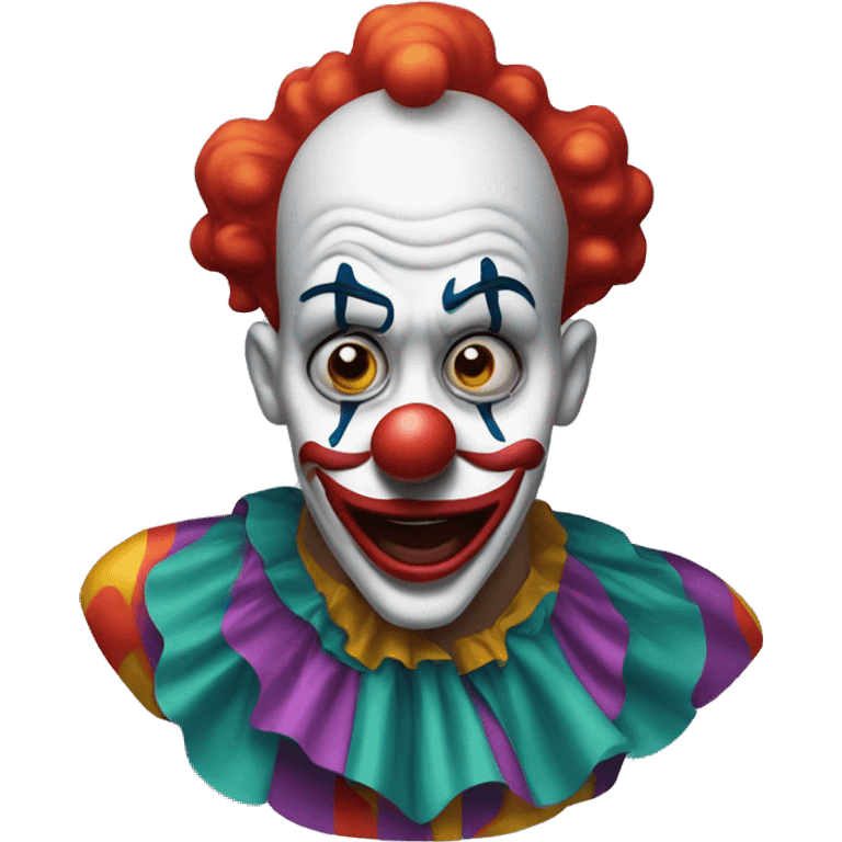 weird clown with deeply confused face emoji