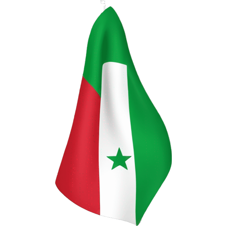 Syria flag with green on top not red, and remove the whole red color emoji