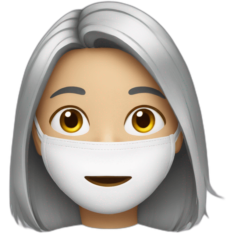 covid mask girl emoji