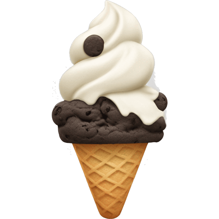 Cookies and cream ice cream  emoji