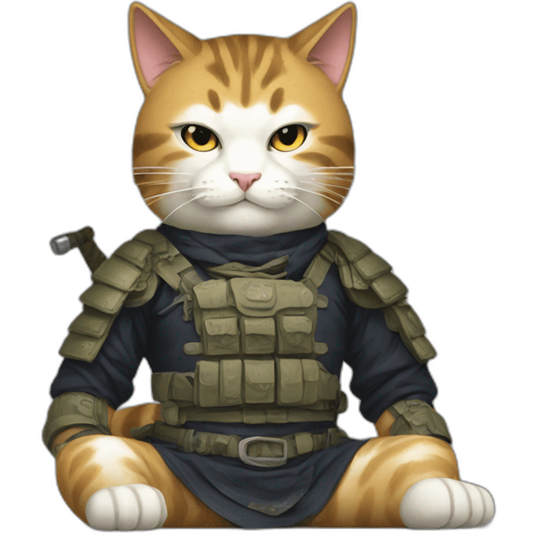 badass japanese cat emoji