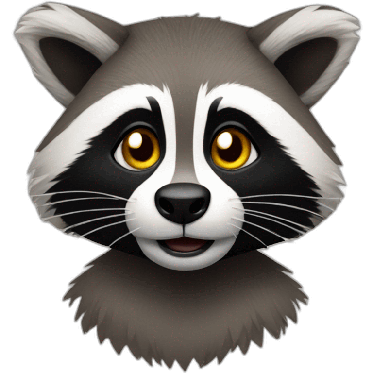 using iphone racoon emoji