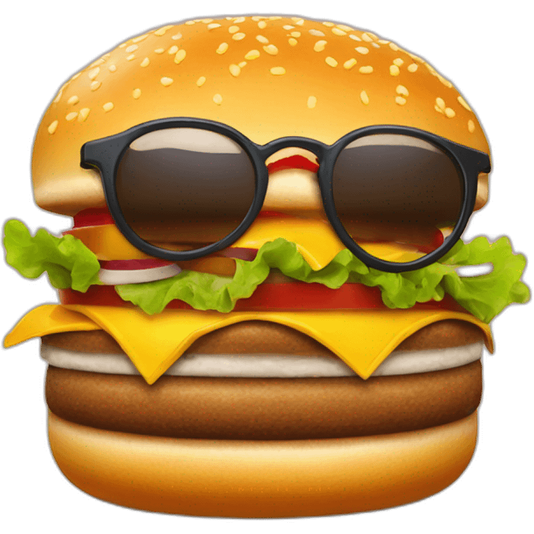 Hamburguesa con gafas emoji