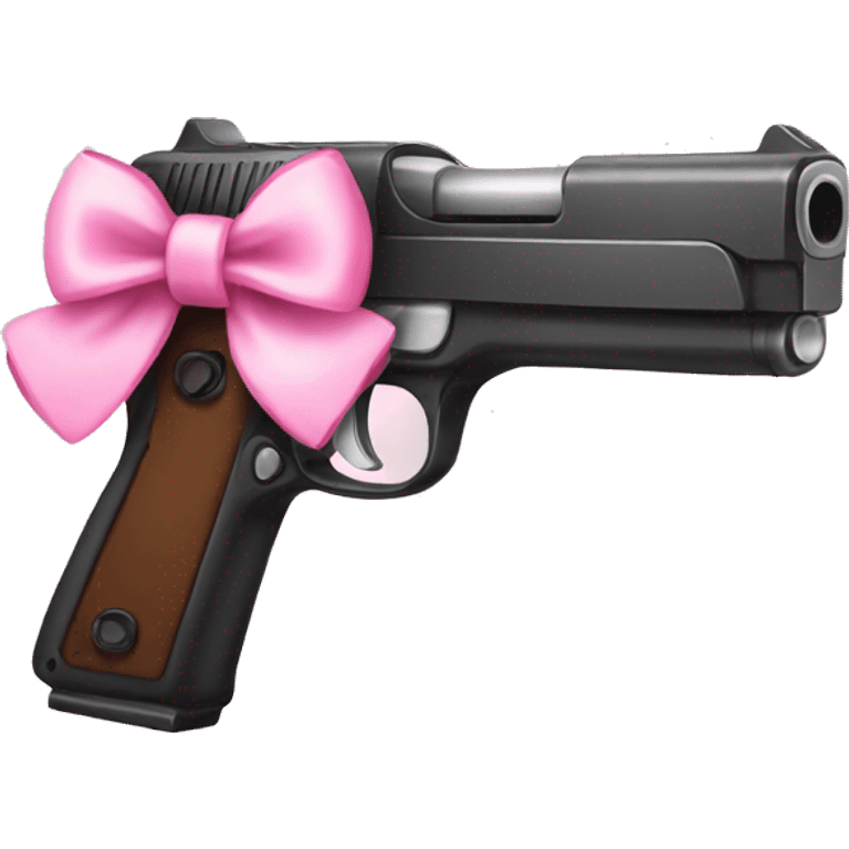 Gun with pink bow  emoji