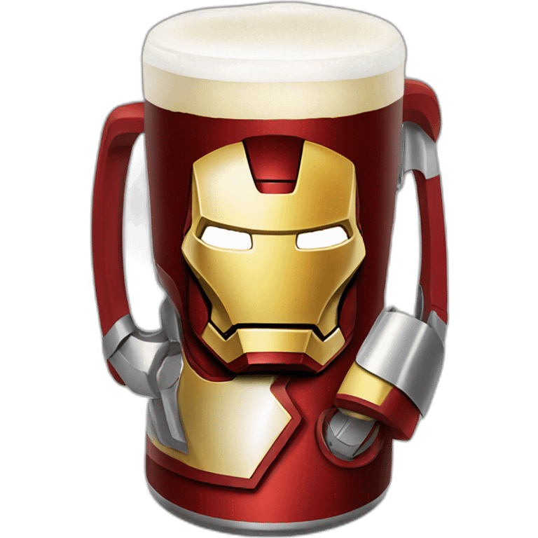 Iron man drink a beer emoji