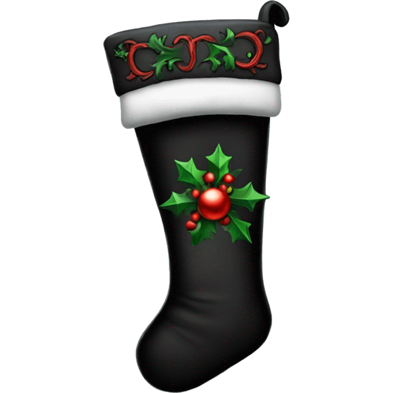 Gothic Christmas stocking emoji