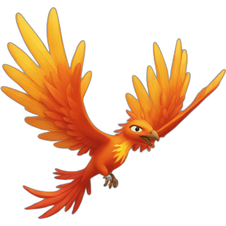 Flying phoenix emoji