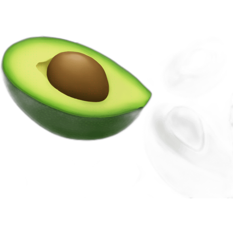 An avocado with MTB helmet emoji