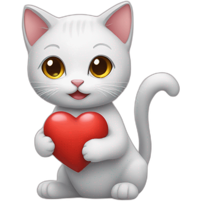 cat holding heart emoji