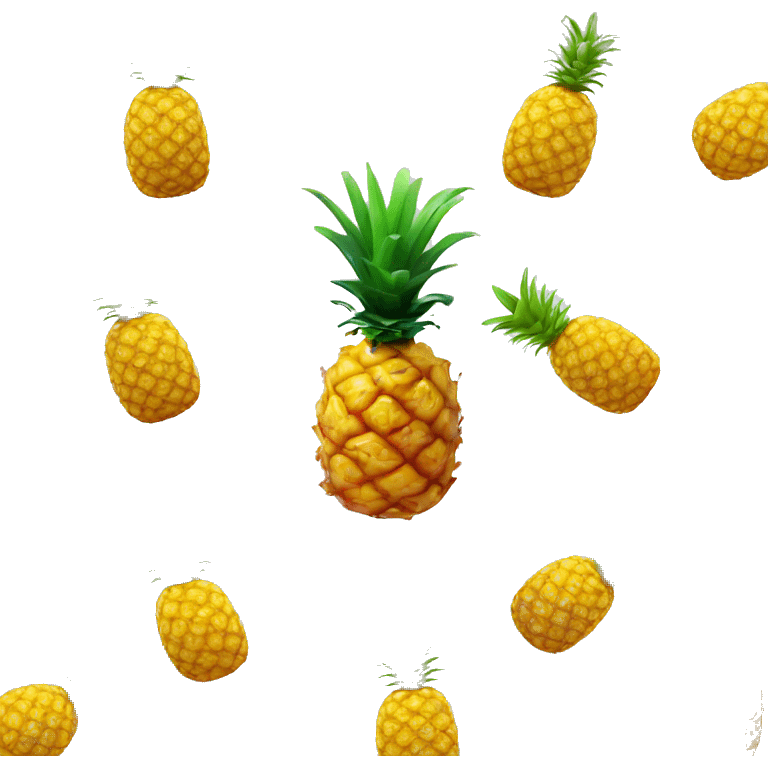 Realistic single pineapple ring isolated  emoji