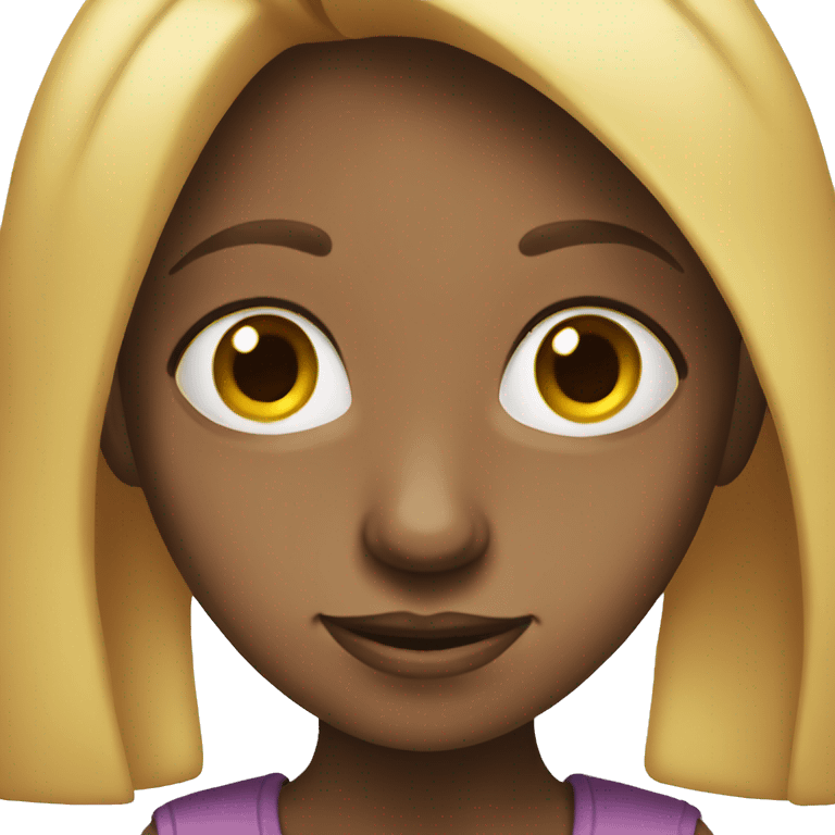 Girl with big nose emoji