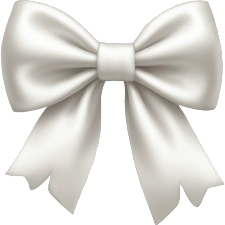 white satin bow emoji