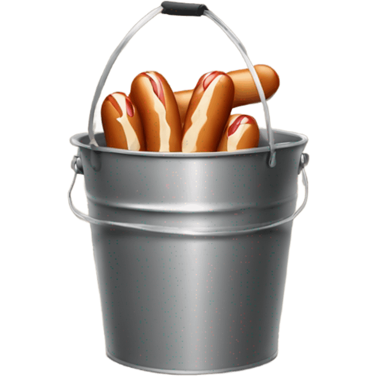 Bucket with hotdogs in it emoji