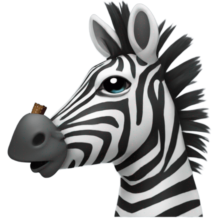 zebra smoking emoji