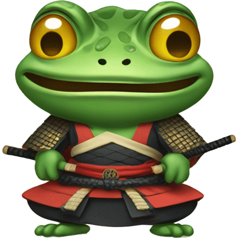 samurai frog winking emoji