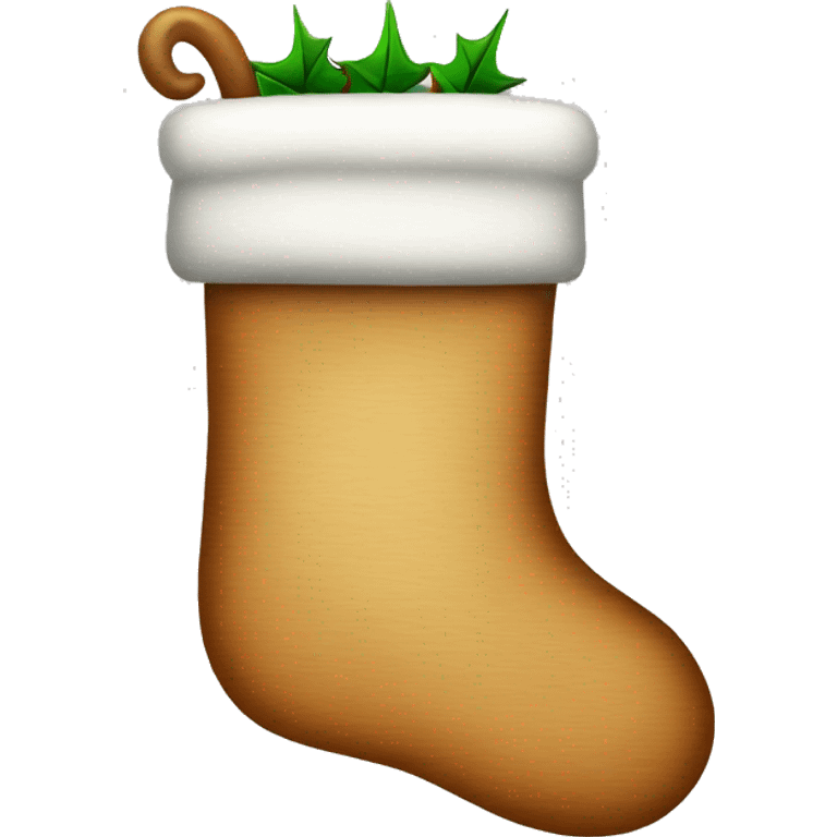 Neutral Christmas stocking emoji