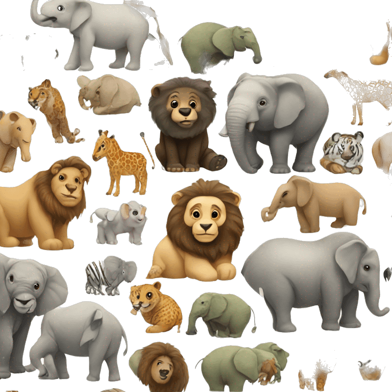 Zoo animals emoji