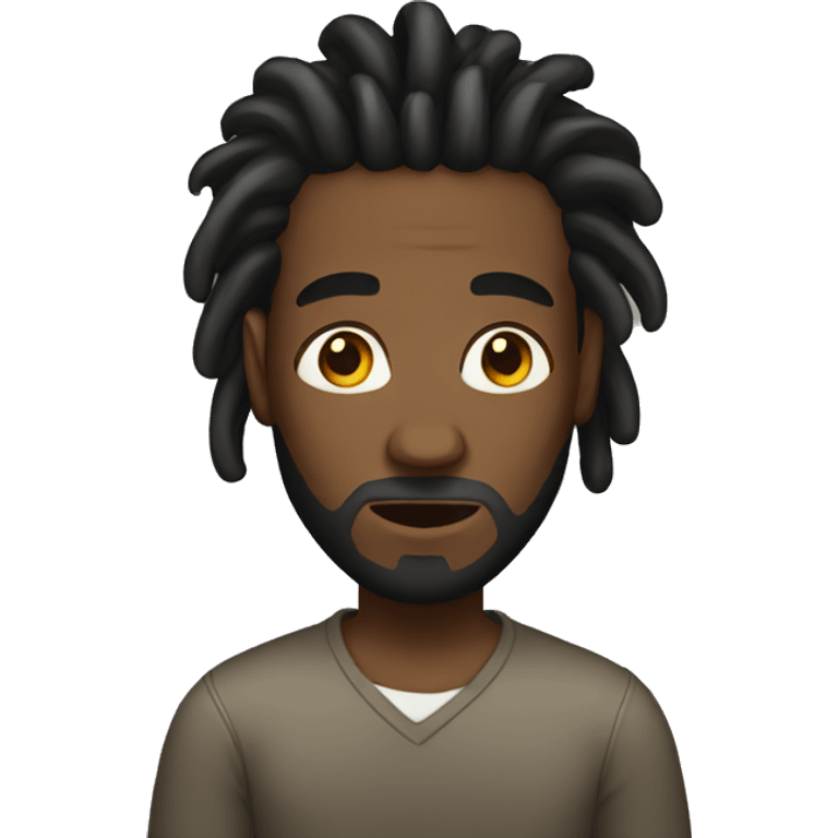 Black man with dread locks emoji