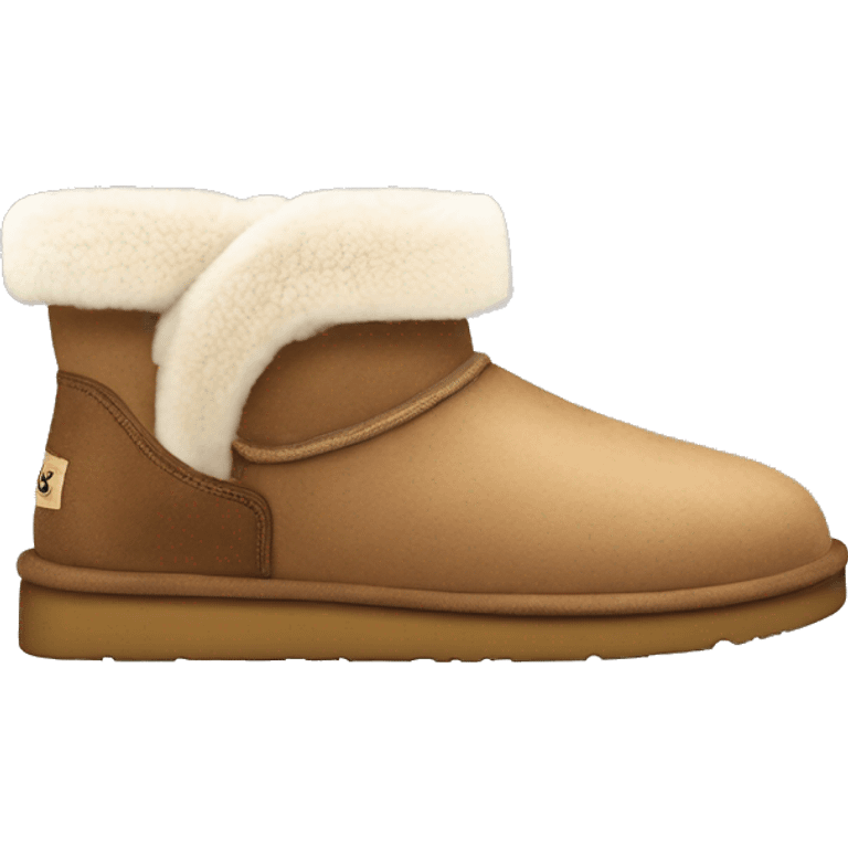 Ugg pantoufle beige marron emoji