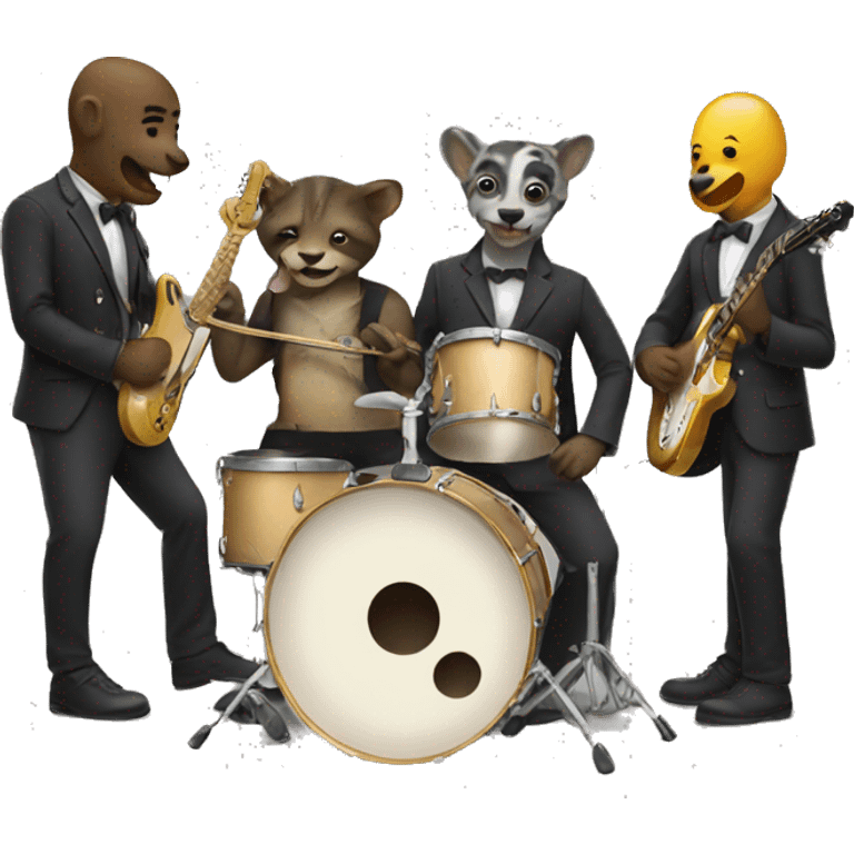 Animals playing in a band  emoji