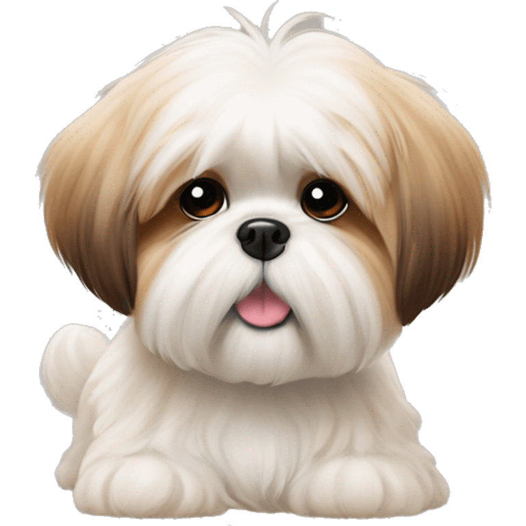 Cute doggie fluffy Shih Tzu ￼ emoji