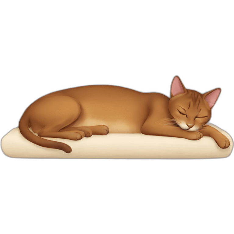 Abyssinian cat sleeping emoji