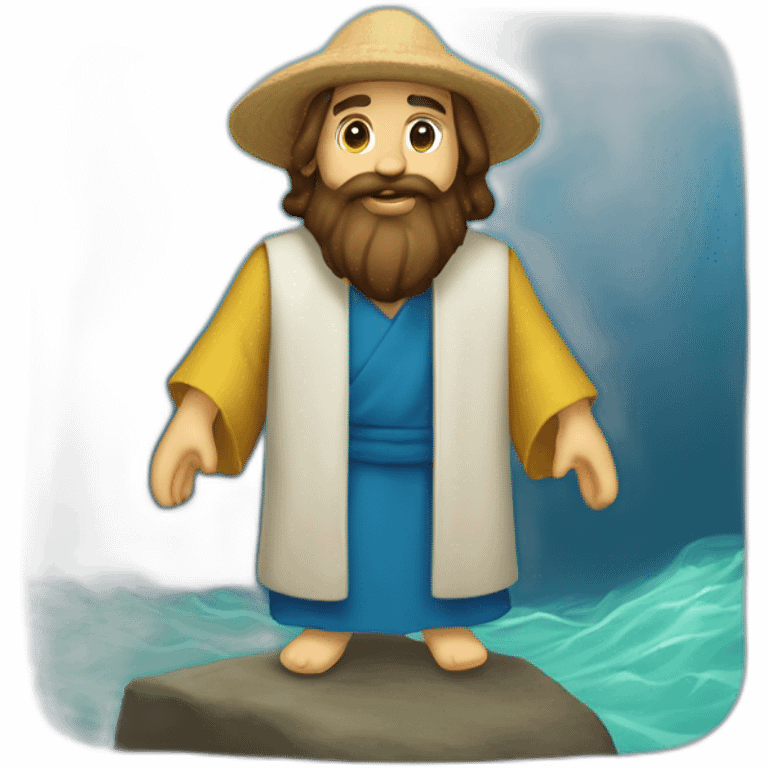 Jesús de Nazaret caminando sobre las aguas emoji