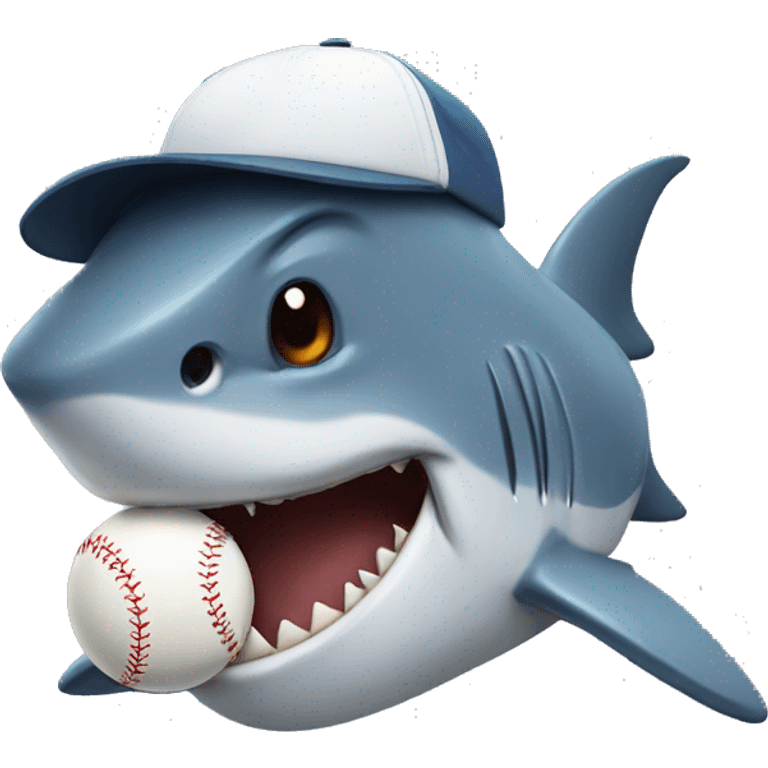 shark with a baseball cap emoji