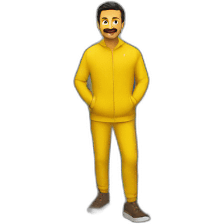 Armenian men in yellow clothing in the bus emoji