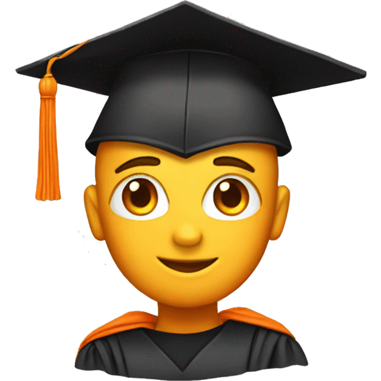 Graduation with orange line emoji