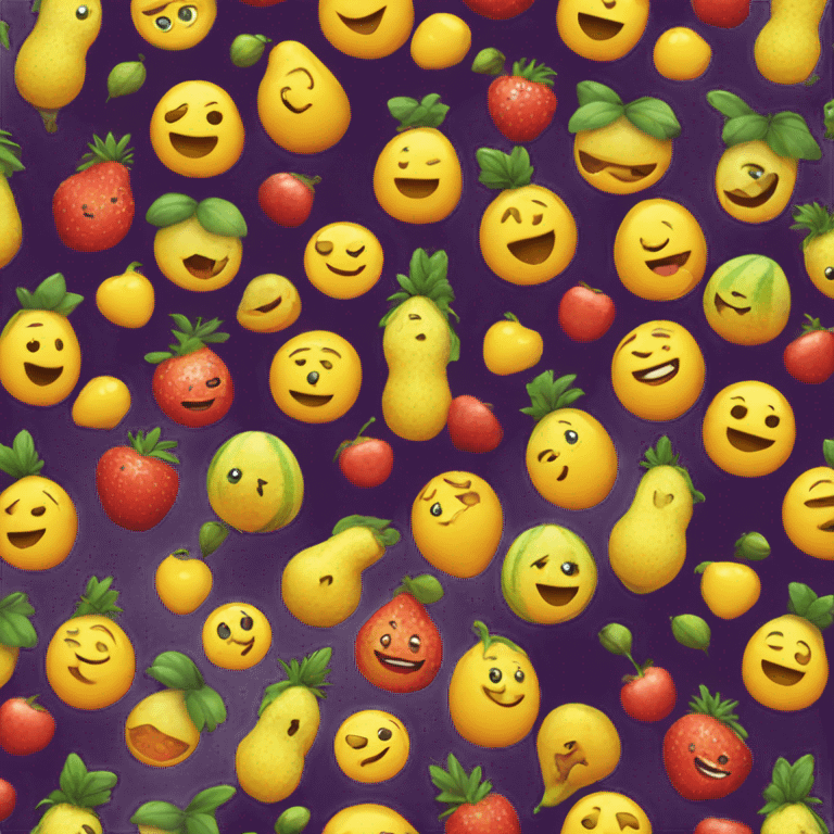 super happy fruit emoji